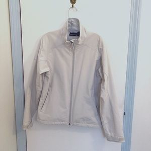 Marmot size large cream color windbreaker jacket